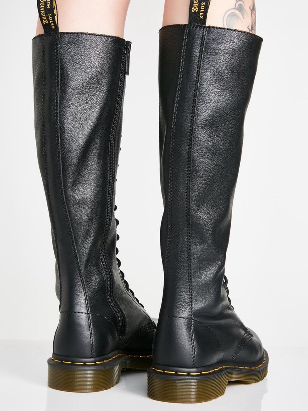 Rare! Dr. Martens 1B60 Virginia 20-eye, black Lace-Up Boots. Size 9 US. - Picture 3 of 4